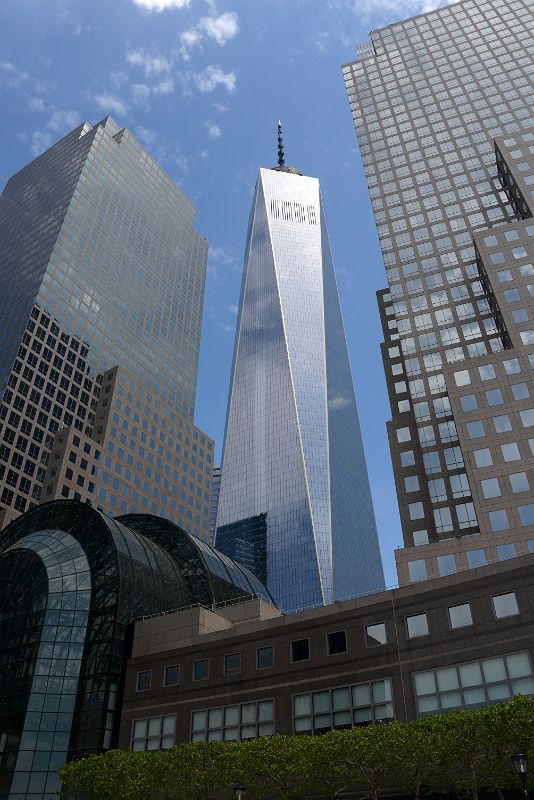 24-10 World Trade Center, Winter Garden and Brookfield Place From North Cove Marina In New York Financial District